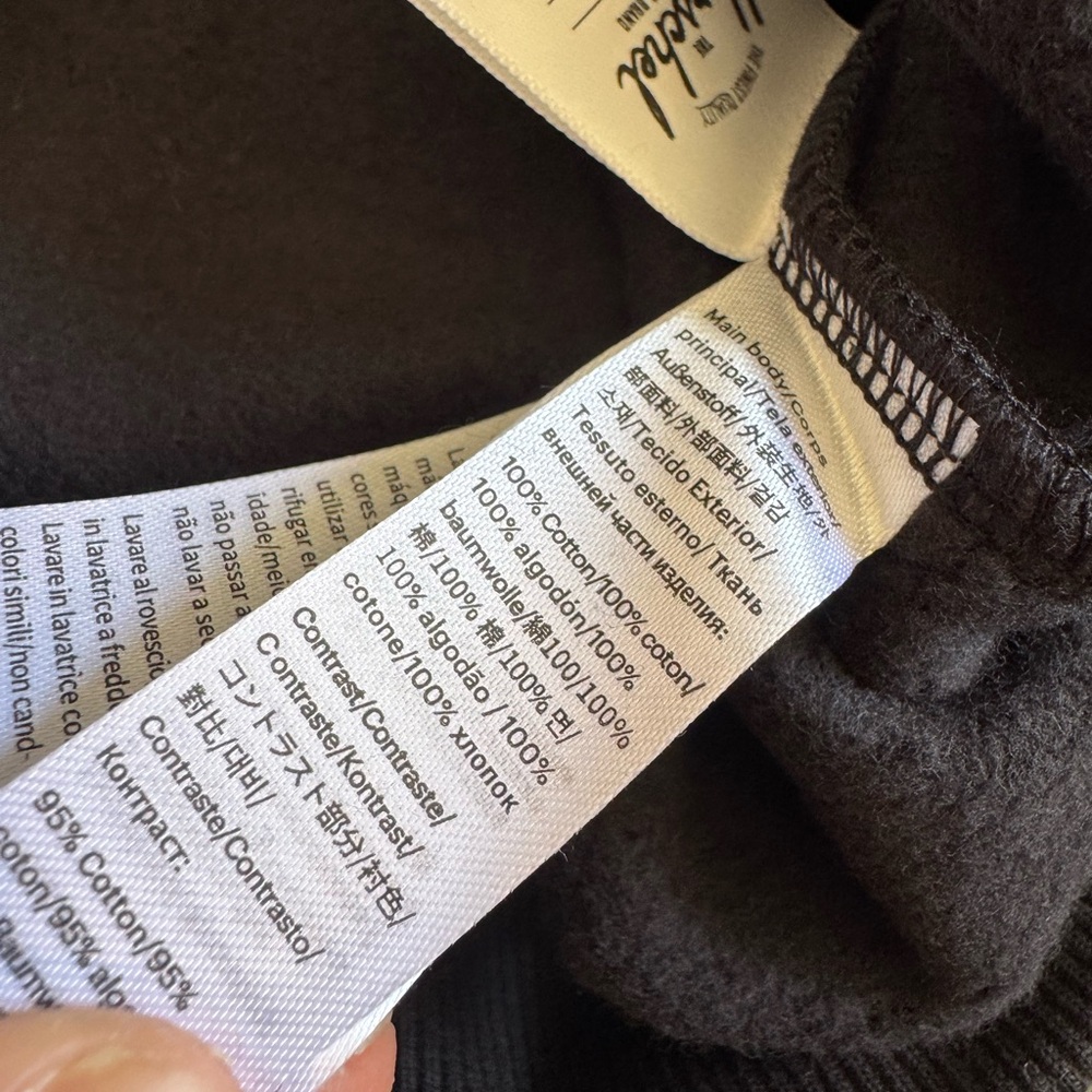 NWOT Herschel Supply Company Black Santa Monica California Embossed Crewneck - Picture 7 of 7